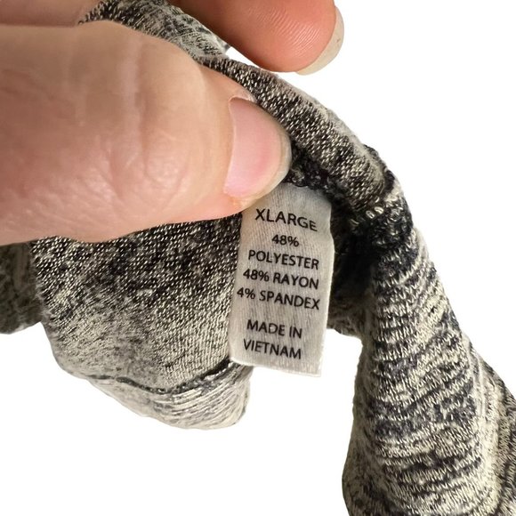 Soma Black Tan Long Sleeve Marled Tunic Top XL - Picture 7 of 7